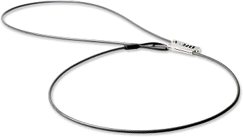 Lifeventure Compact and Thin Bike Lock, Ultra-Secure Compact 4-Digit Combination Sliding Lock with 2 Metre Length Cable for Bike, Ski, Snowboard, Scooter and Pushchair, Silver