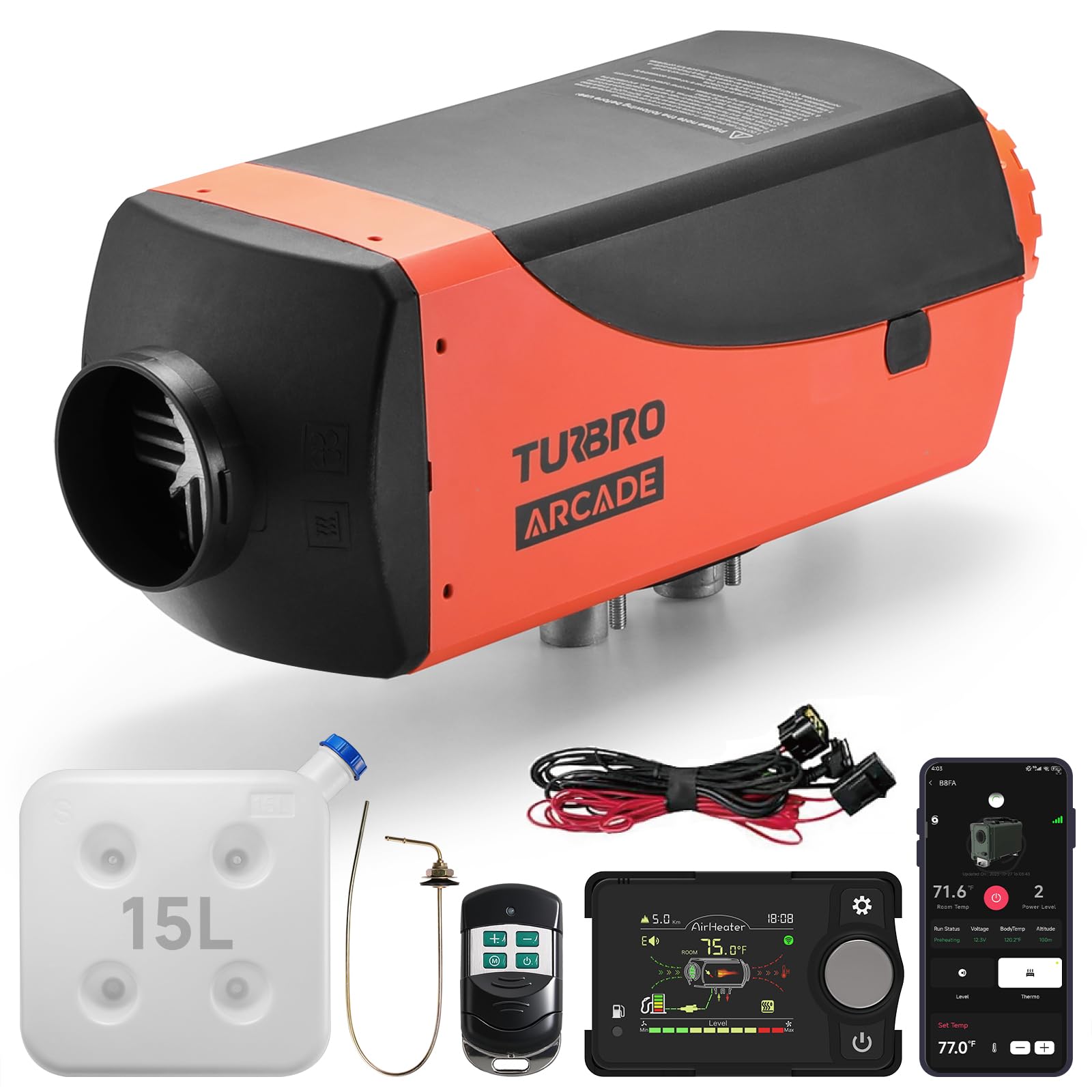 TURBRO 8kW Diesel Heater, S8BP
