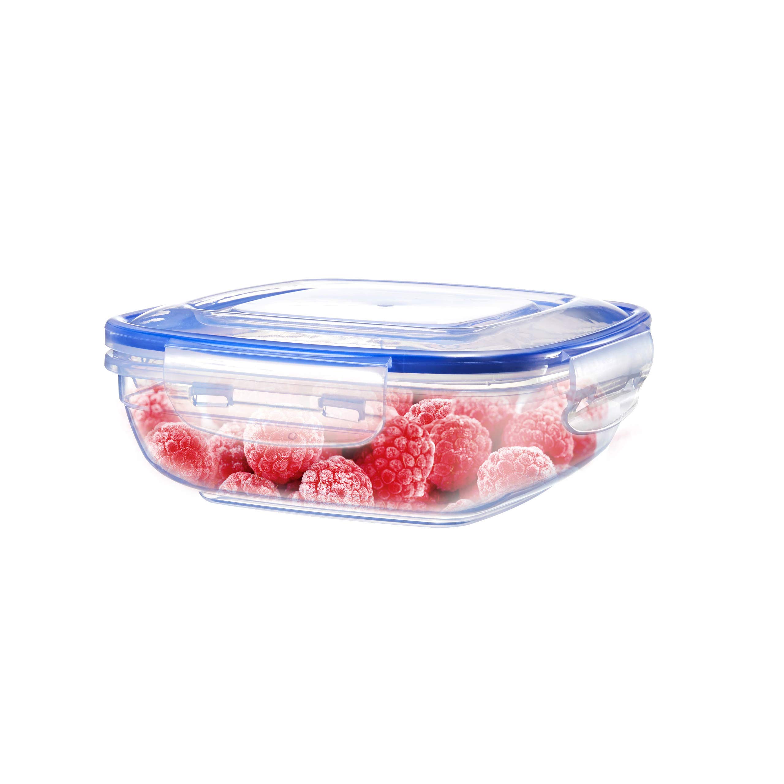 Grizzly plastic Airtight Food Storage Container set, 8x meal prep containers with lids, rectangular, stackable, shatterproof, microwave and dishwasher safe