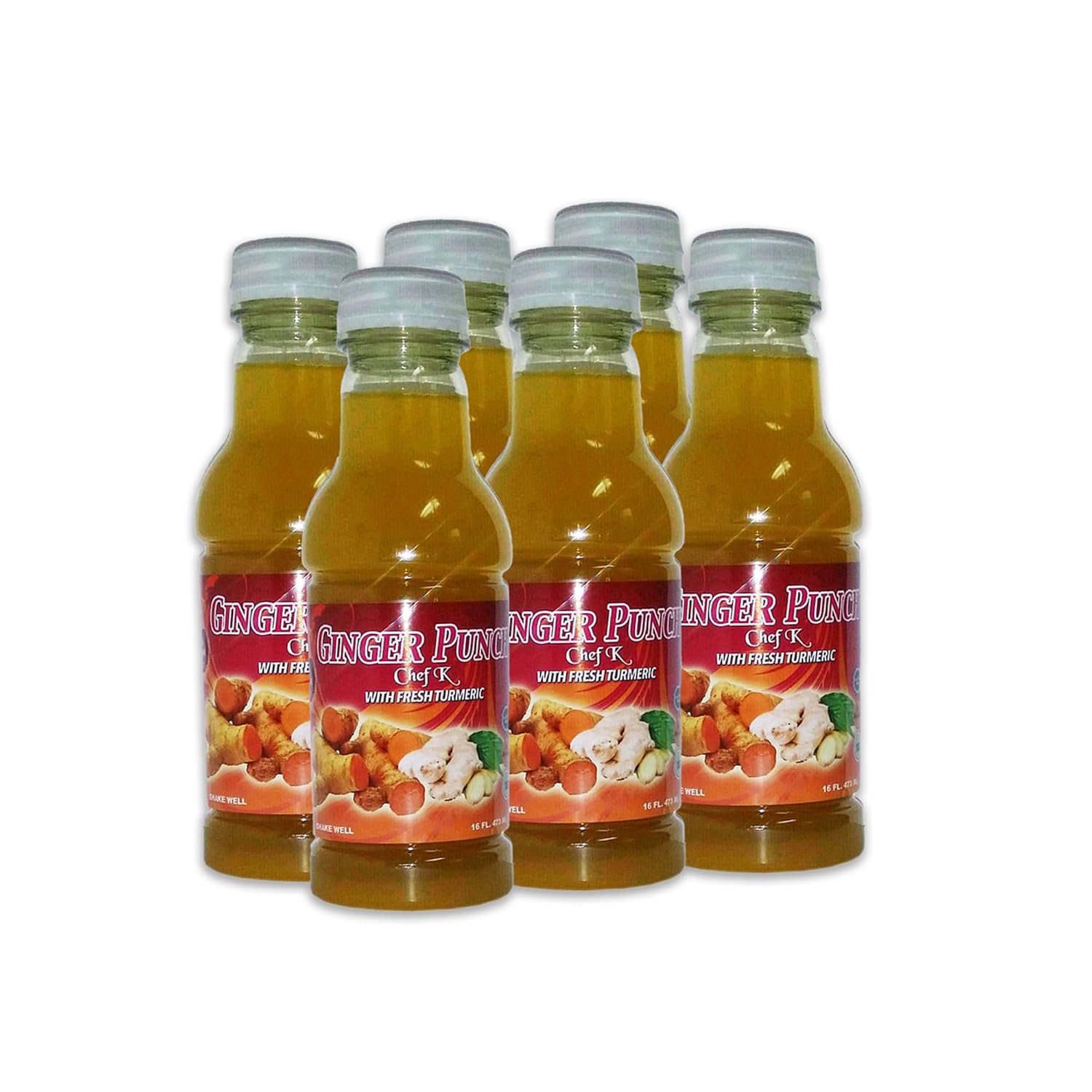 Chef K, Inc. | Ginger Punch with Fresh Turmeric – 16 oz | ImmuneBoosting Ginger Drink