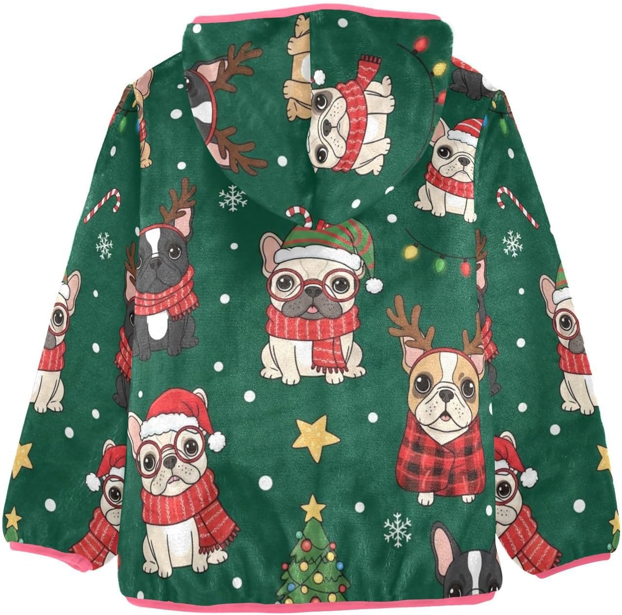 Christmas Toddler Winter Jackets Coat Baby Girl Zipper Hoodie 3T