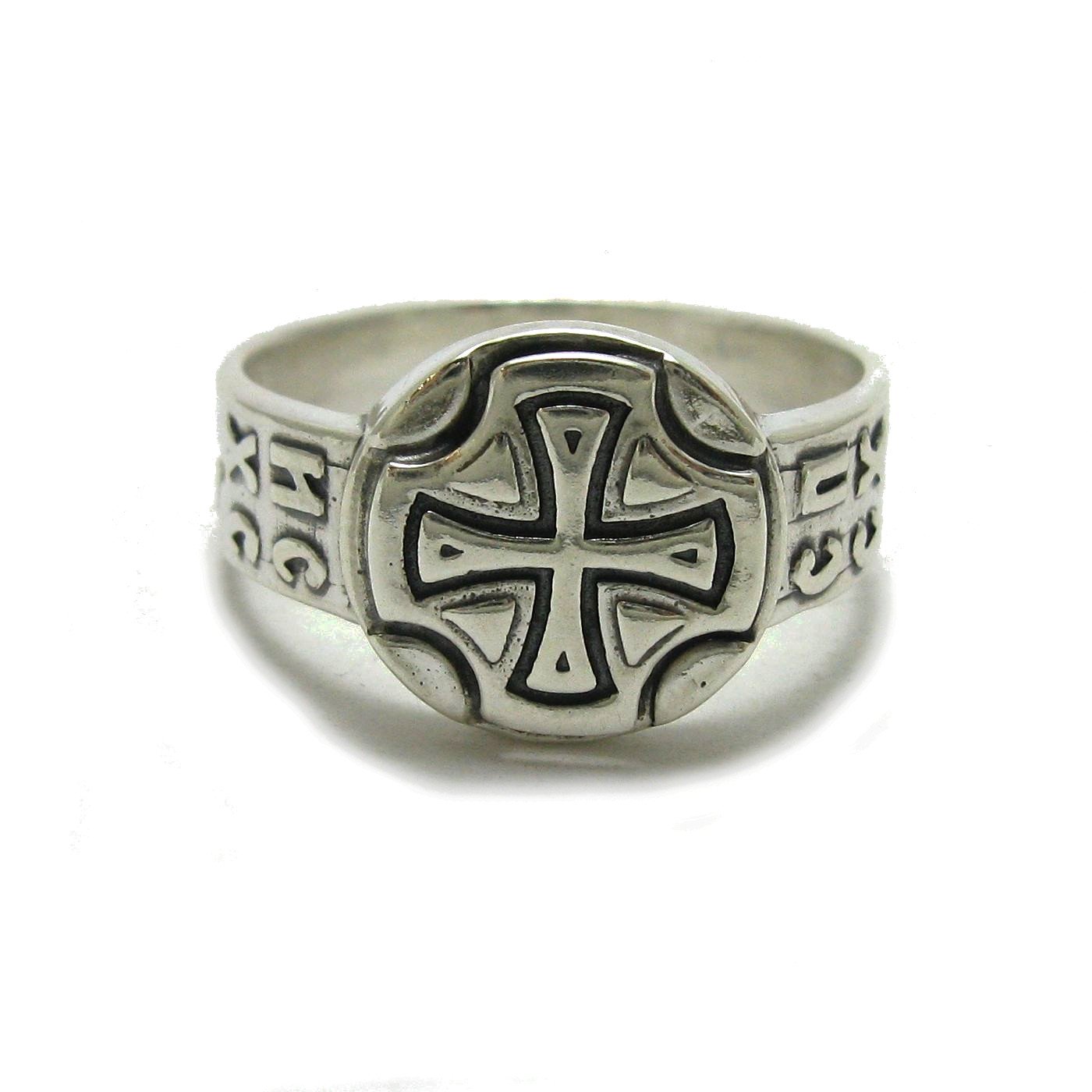 Anillo de plata para hombre macizo Cruz 925 R001792