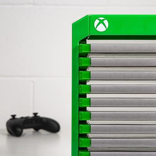 Vista 7 de Numskull Torre de almacenamiento oficial de Xbox Premium soporte de juego para Xbox Series X S y Xbox One soporte para 10 juegos o fundas Blu-Ray