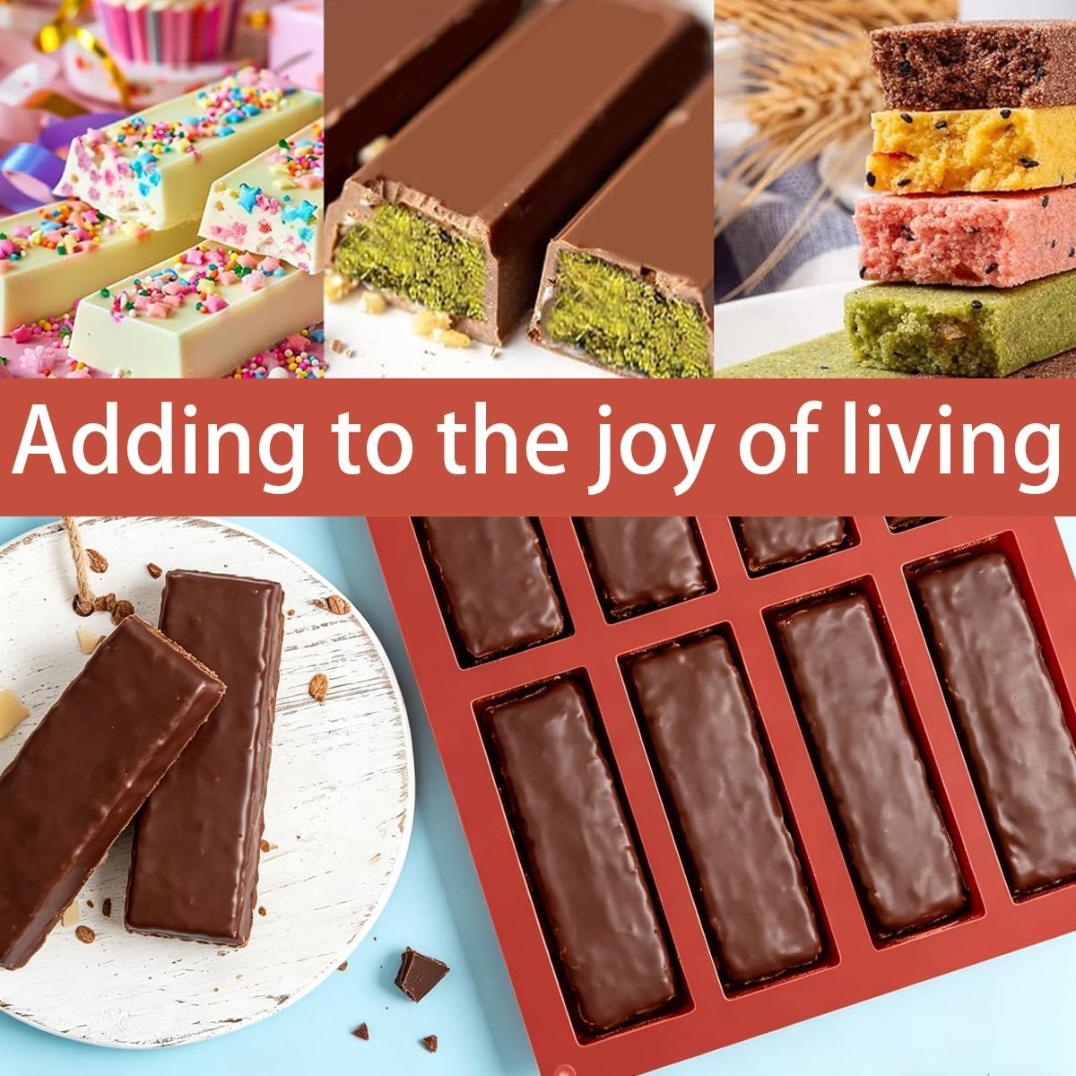 Chocolate Silicone Molds For Baking, Granola Cereal Candy Bar Mold