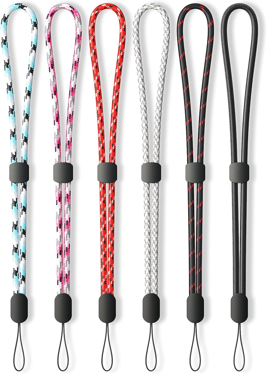 Avorast Hand Wrist Strap Lanyard, 6 Pack Adjustable Colorful Nylon Hand Wrist Straps for GoPro, Camera, Keys, Keychain, Phone, USB Flash Drive, Wallet, ID Name Tag Badge (Mixed Undertint)