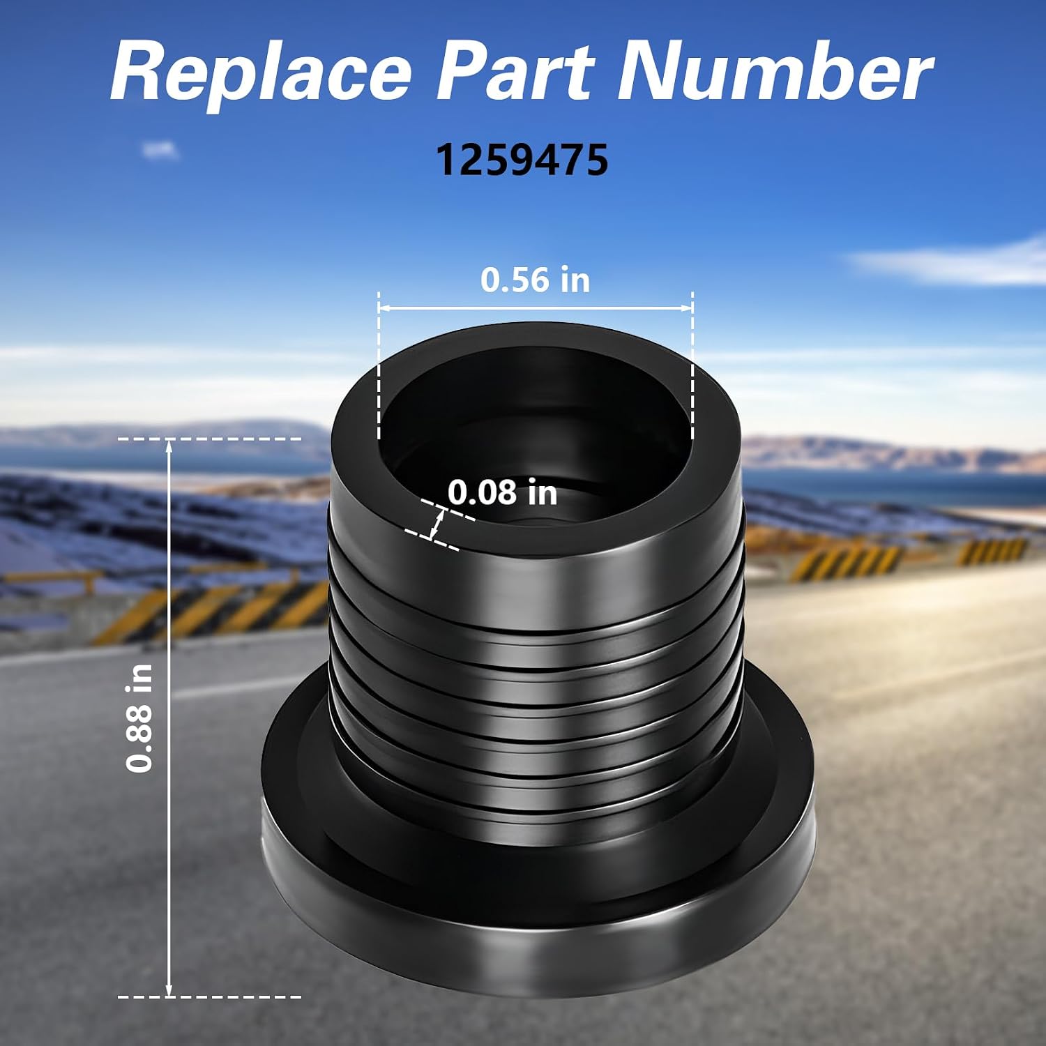 Transmission Dipstick Tube Seal, Trans Dip Stick Tube Grommet, Automatic Trans Fluid Filler Tube Seal Compatible with Chevrolet Camaro Tahoe Silverado GMC Savana Sierra Replace#: 1259475