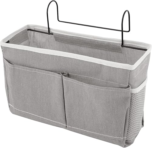 Surblue Bolsa de almacenamiento para mesita de noche, organizador colgante para litera, camas de hospital, dormitorios, rieles de cama, campamento,