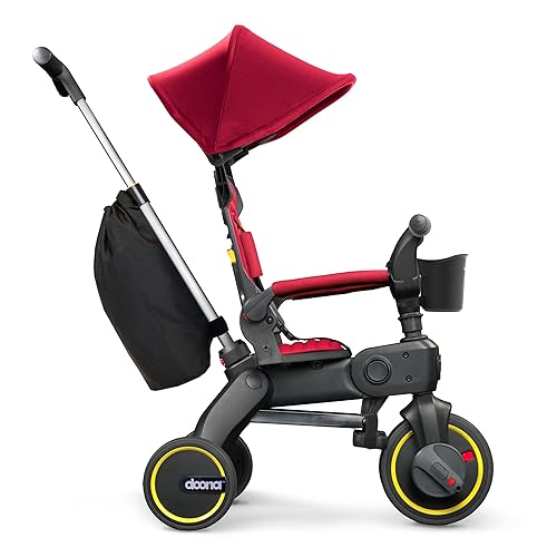 Doona Liki Trike S3 - Triciclo plegable de alta calidad para niños pequeños, cochecito de triciclo Doona para empujar y plegar para edades de 10