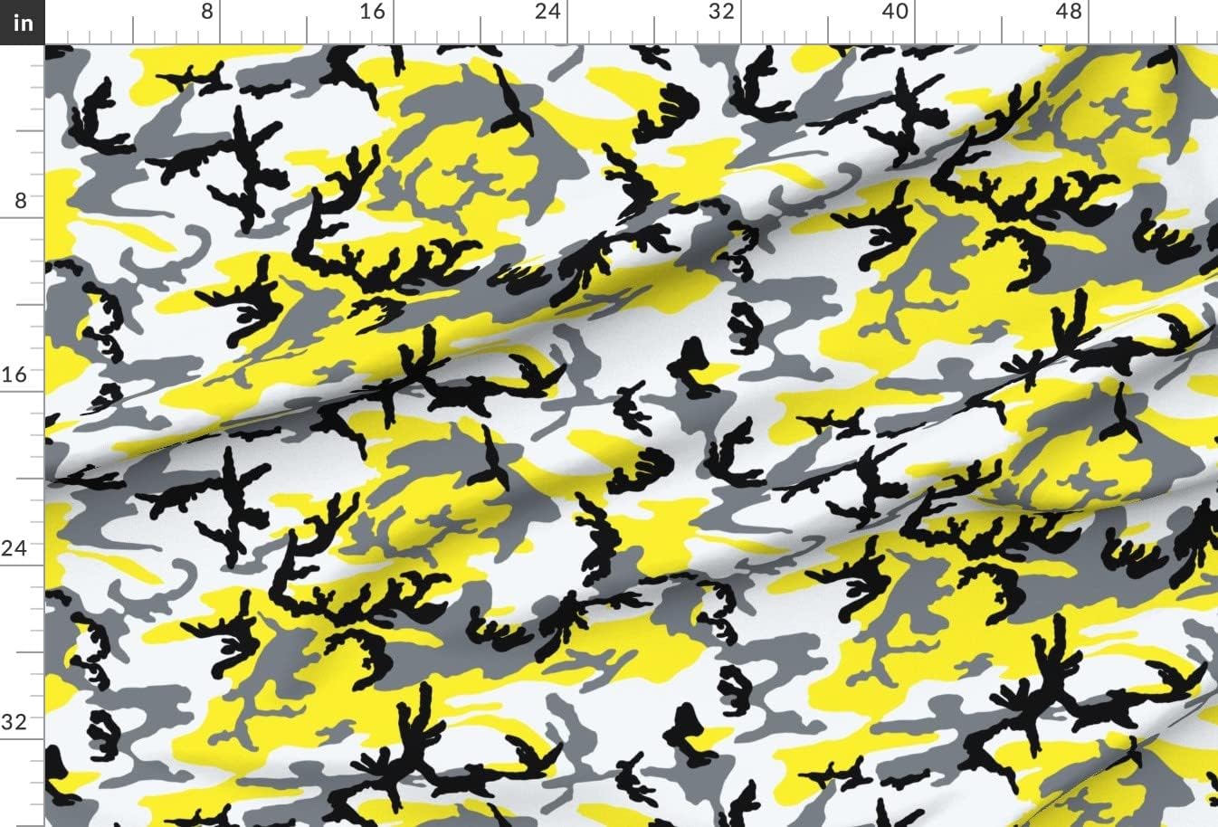 Spoonflower Fabric - Woodland Yellow Camo Camouflage Little Printed on Upholstery Velvet Fabric Fat Quarter - Upholstery Home Decor Bottomweight Apparel