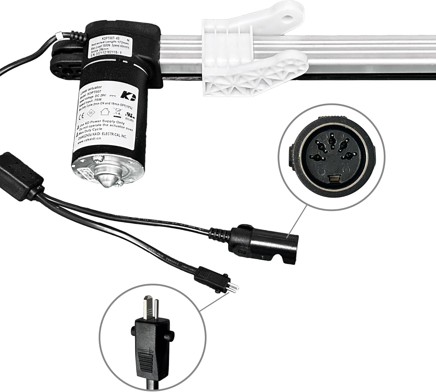 Linear Actuator Kaidi Model KDPT007-43 Power Recliner Lift Chairs Motor Replacement