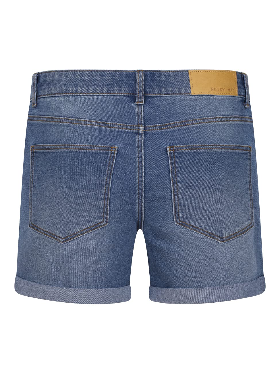 NOISY MAY Jeans Shorts Damen High Waist BeLucky 2er Pack Kurze Hose Bermuda Shorts Hotpants Sommer Basic Denim Stretch Blau Schwarz S M L XL XXL