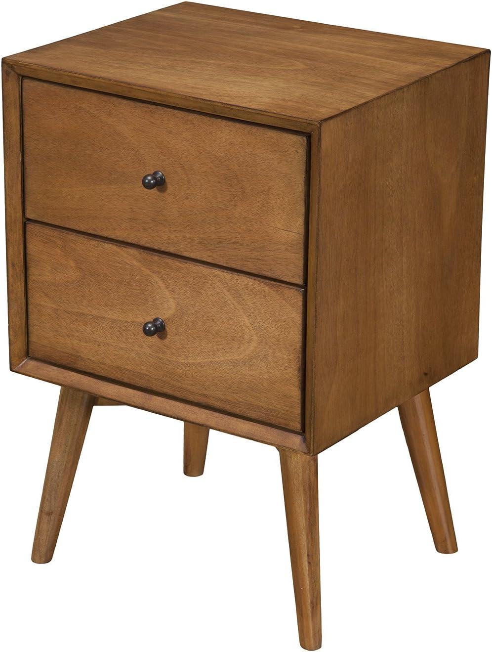 Alpine Furniture Flynn Nightstand, 18" W x 15" D x 26" H, Acorn : Home & Kitchen