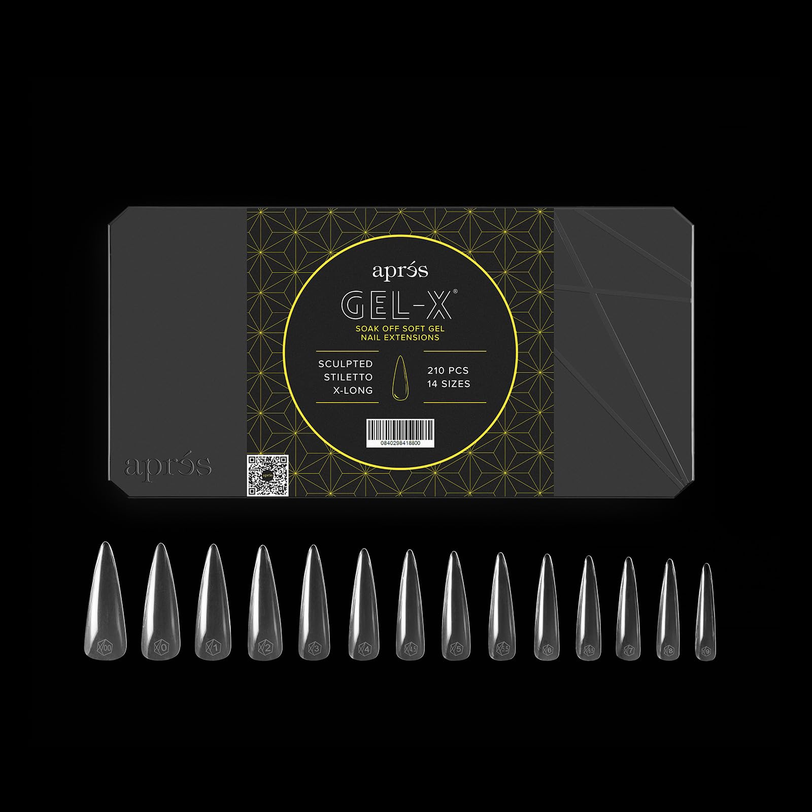 Amazon | APRÉS Gel-X® スティレット型ネイルチップセット｜210枚入り