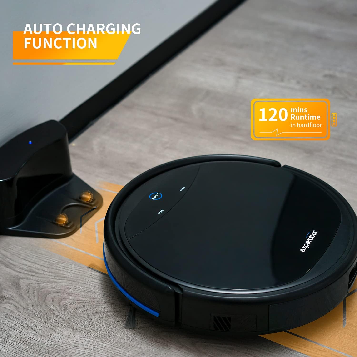 Featured Product Experobot Robotic Vacuum Cleaner,MasterClean X5 Robot Vacuum Cleaner,Super Thin Self- Charging Robot Vacuum, Pets Hair Robotic Cleaner Best Ideal for Hardfloor to Low Pile Carpets(Black)
