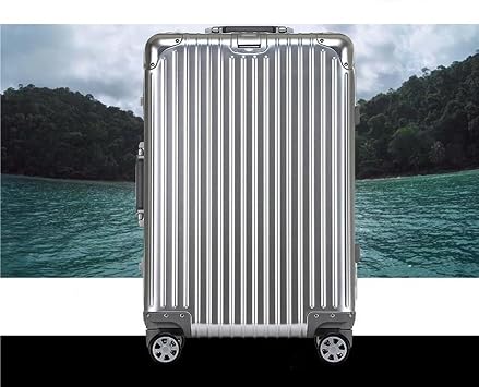 Suitcases All aluminum Magnesium Alloy Trolley Case Aluminum Alloy Suitcase Metal Suitcase Portable Suitcase Travel Suitcase for Business Travel (Color : C, Taille unique : 22inch)