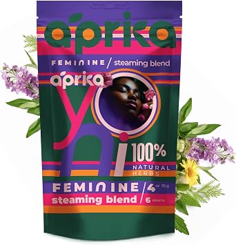 aprikalife Yoni Steaming Herbs - 100% Natural V Steam Kit, 17 Healing Herbs for Cleansing and Tightening. Soothe. Rejuvenate. 6 steams