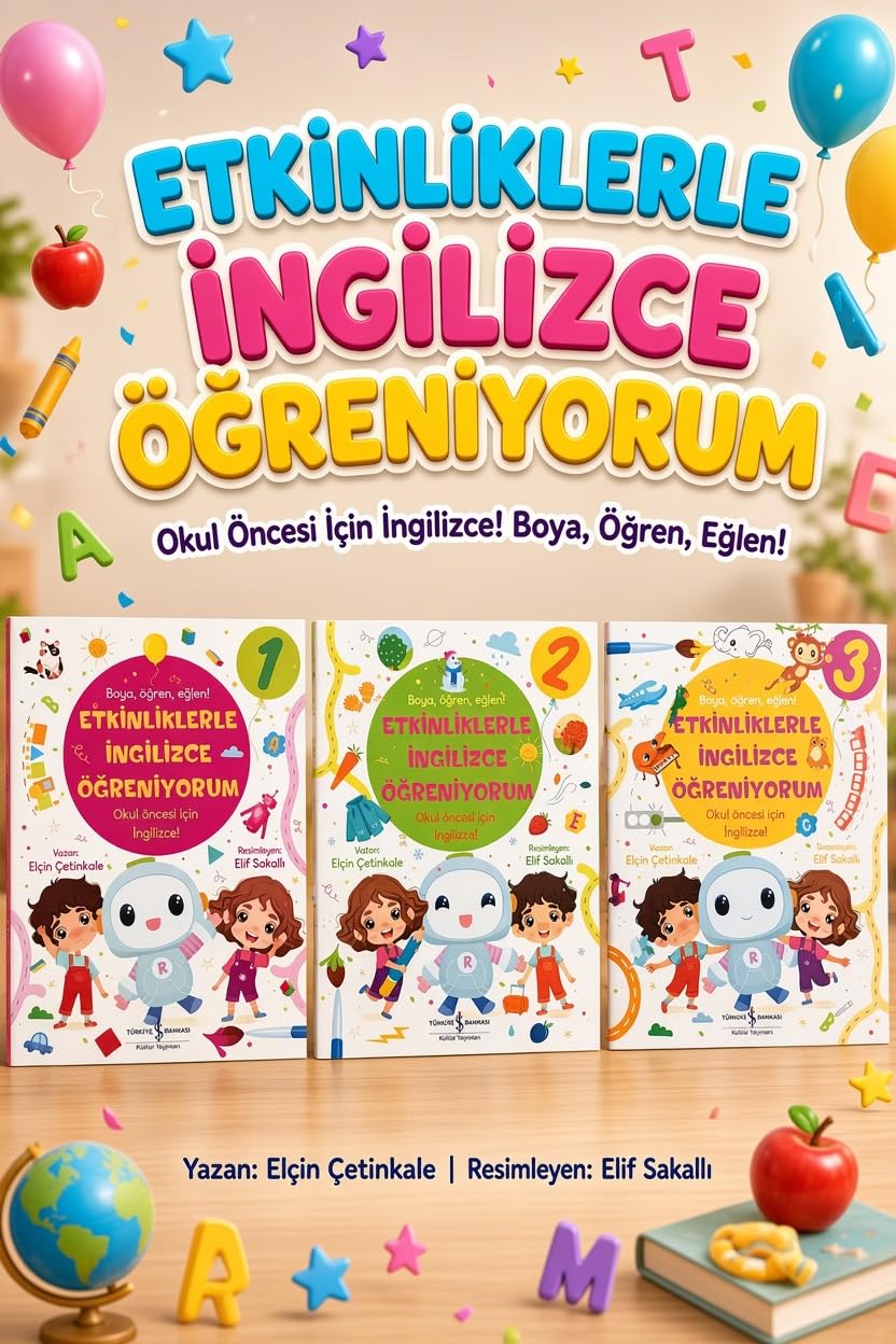 Etkinliklerle İngilizce Öğreniyorum 3 Kitap Set | Okul Öncesi…