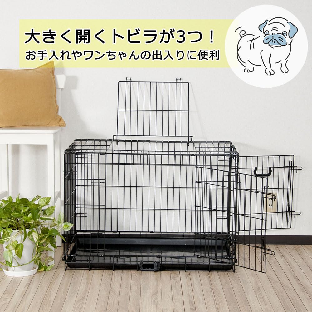 Amazon | プチリュバン ペットケージ スリードア 犬 猫 LLサイズ