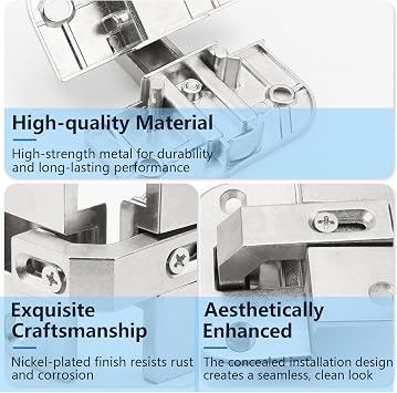 Adjustable Pie Cut Corner Hinge 343.90.710 Lazy Susan Hinges Replacement for Grass 975 Hafele Mepla SSP 17, 19, and 21 Series Hinges, for cabinets and Corner Cabinet Bifold Doors