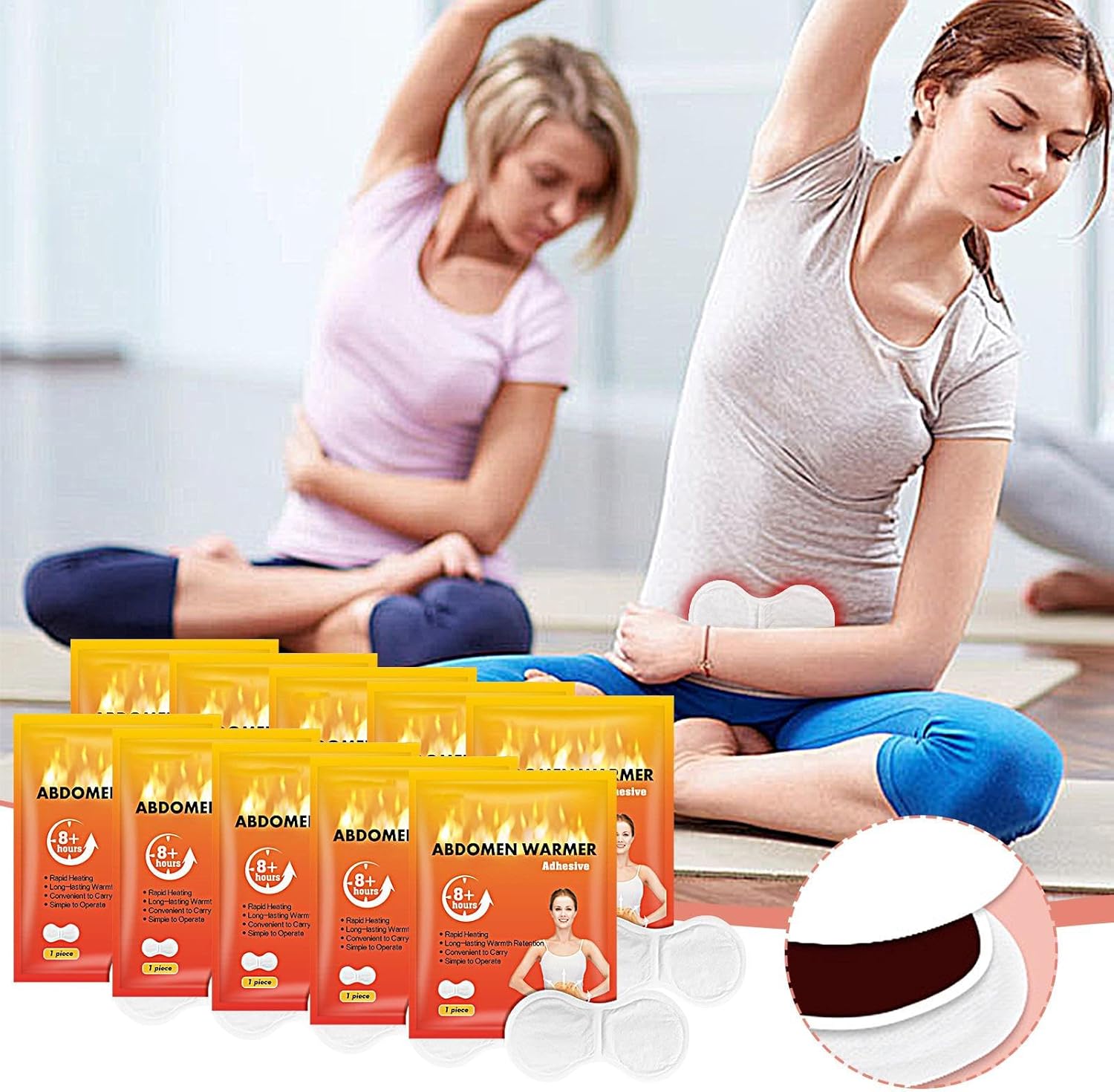 Heating Pads - Adhesive Heat Patches, Self Heating Waist Warmer, Winter 10X Portable Heatings Pad | Menstrual Accessory for Body Back Stomach Legs with Long Lasting Comfortable Warmth