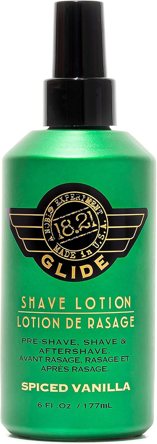 18.21 Man Made Clear Shaving Gel Cream for Men, Spiced Vanilla, 6 fl. oz., Non-Lathering Facial Shaving Glide for A Precise, Smooth Shave - Moisturizing, Soothing Gels for Any Skin Type or Razor, 6 Fl Oz (Pack of 1)