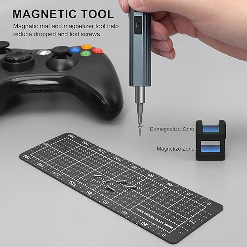 Miniatura 8 de STREBITO Destornillador eléctrico pequeño, 37 en 1, mini destornillador eléctrico 3.7 V, recargable, destornillador eléctrico de precisión magnética