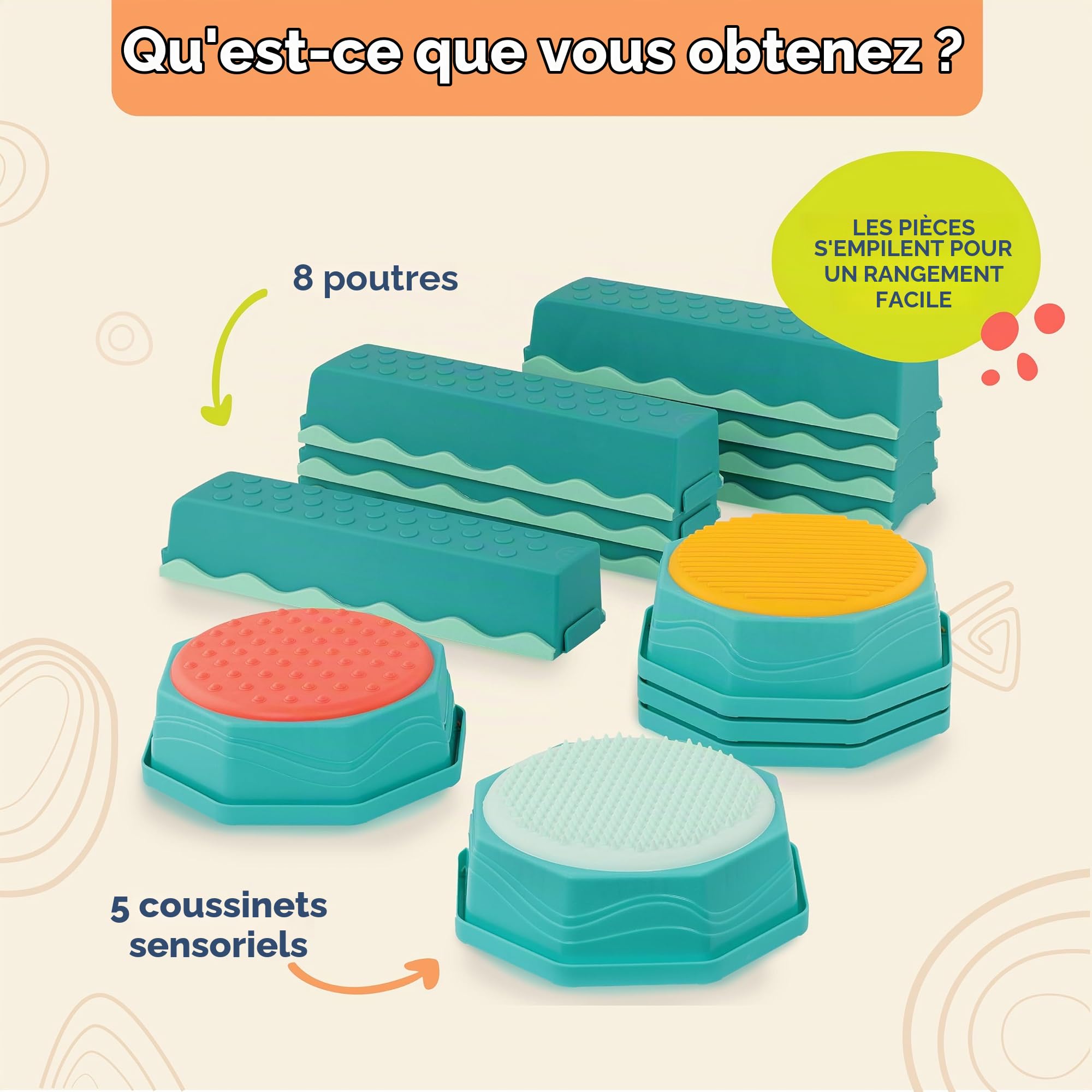 B. toys – Balance & Build, Jeu d’équilibre à emboîter, Classique