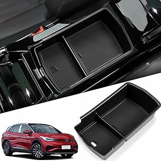 CIOTTOLI Compatible with VW ID.4 2023 Center Console Organizer Tray,Compatible with ID4 ID 4 Armrest Glove Compartment Container Tray with Coin Storage Box Car Accessories