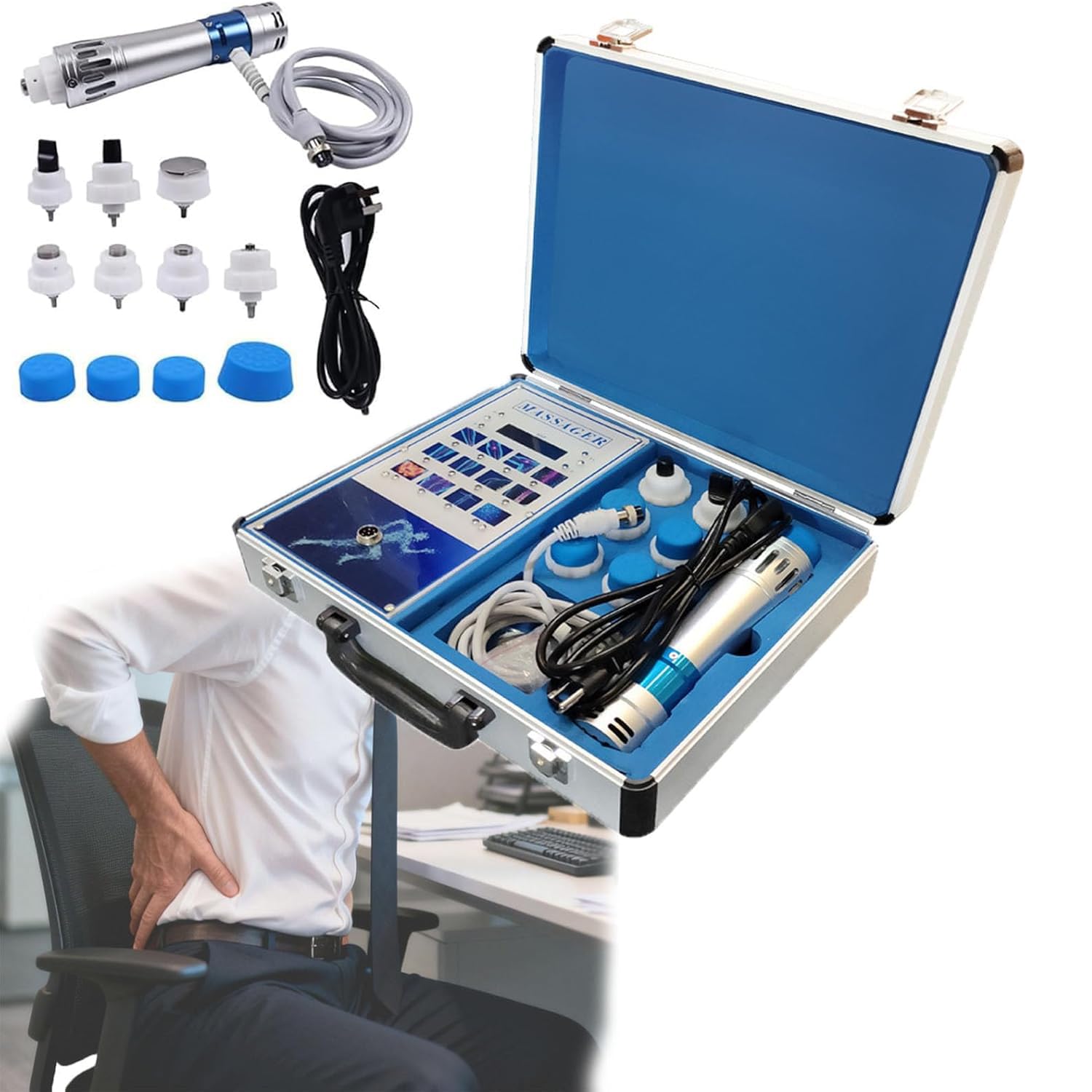 Macchina per Onde D'urto Extracorporee, Dispositivo per Terapia Ad Onde D'urto ED, 12 Energie Regolabili e Fisioterapia Profonda, Dispositivo per Terapia Ad Onde D'urto La Funzione Erettile