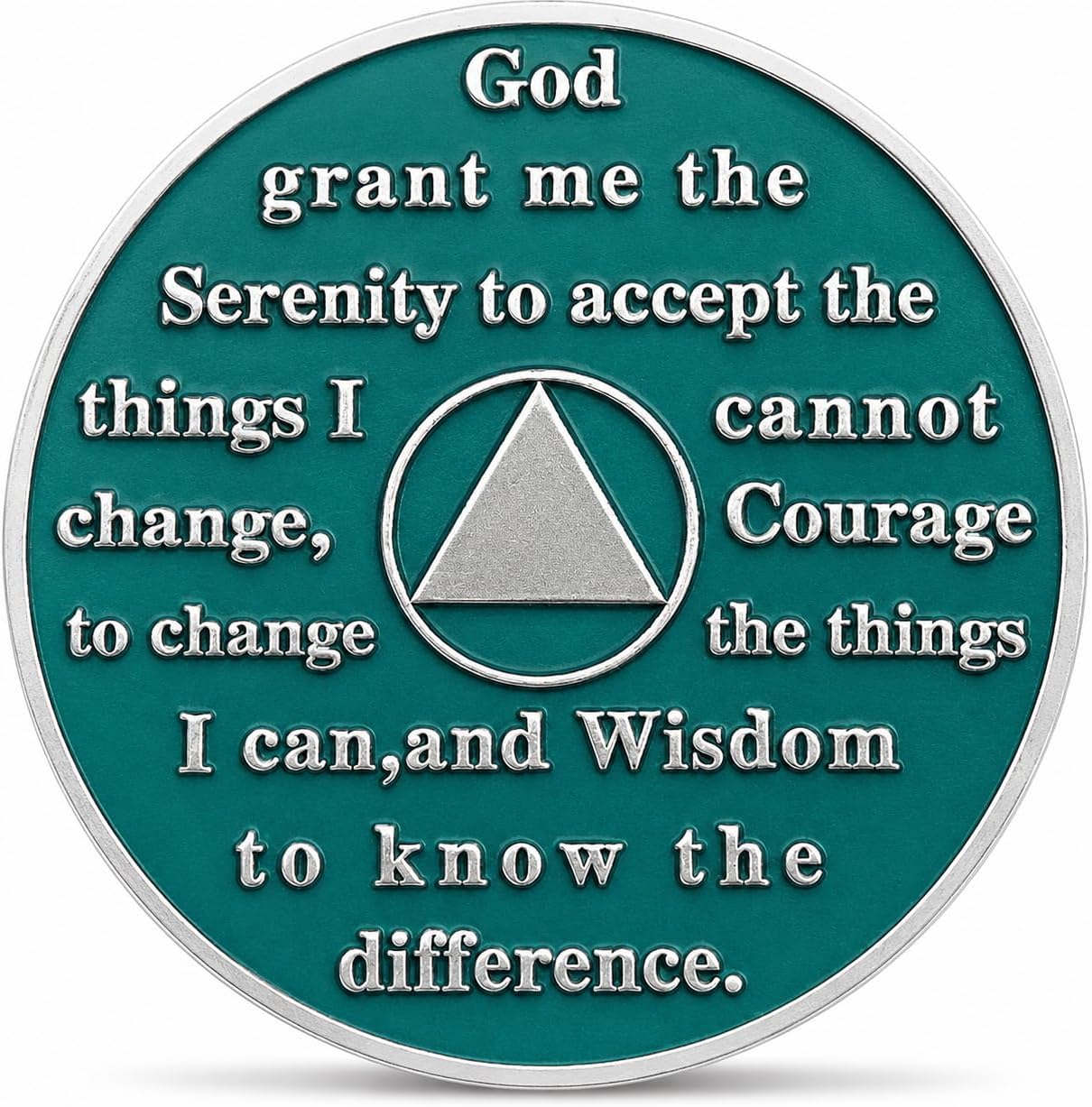Imasoner 37 Year Sobriety Coin, AA Recovery Medallion with Serenity Prayer image 2