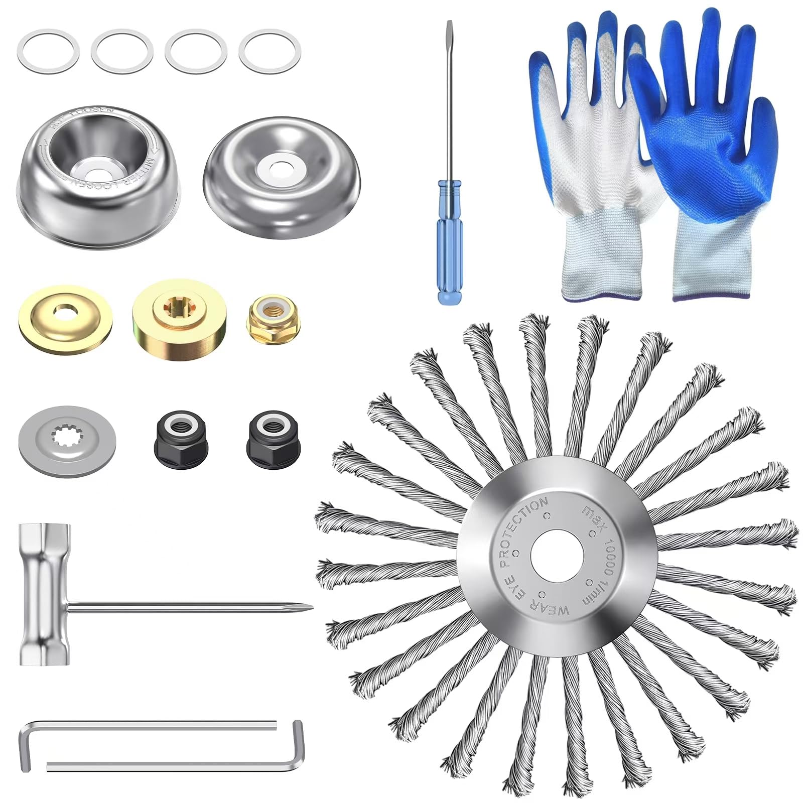 Cabezal indestructible de 10 pulgadas, cabezal de alambre de acero para herramienta de césped, accesorios de recortadora de malas hierbas, cabezal de recortadora de malezas, cabezal de corte