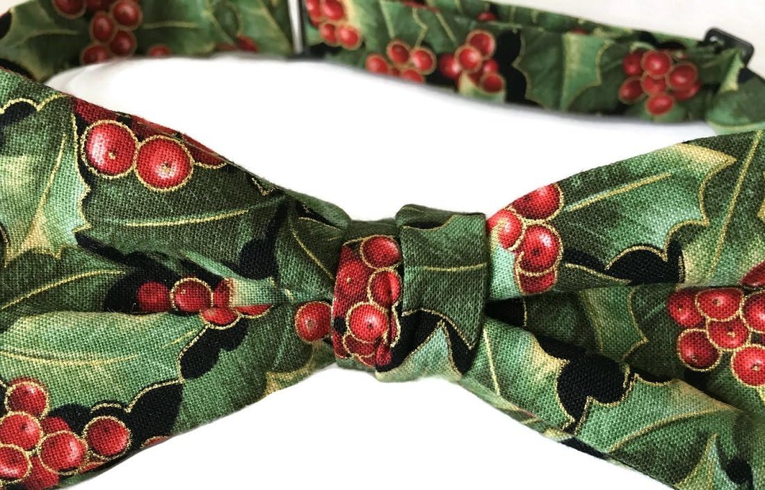 Mens Self-Tie Christmas Cotton Bow Tie – Classic Holiday Prints