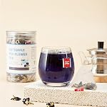 50 Sacs à thé à la fleur de pois séchés bleu violet Thai Herbal Tea Bleu Purple Pea Tea, sans caféine, sans gluten, sans OGM Idéal pour la cuisine, le thé glacé, les refroidisseurs, les cocktails et les queues de poule