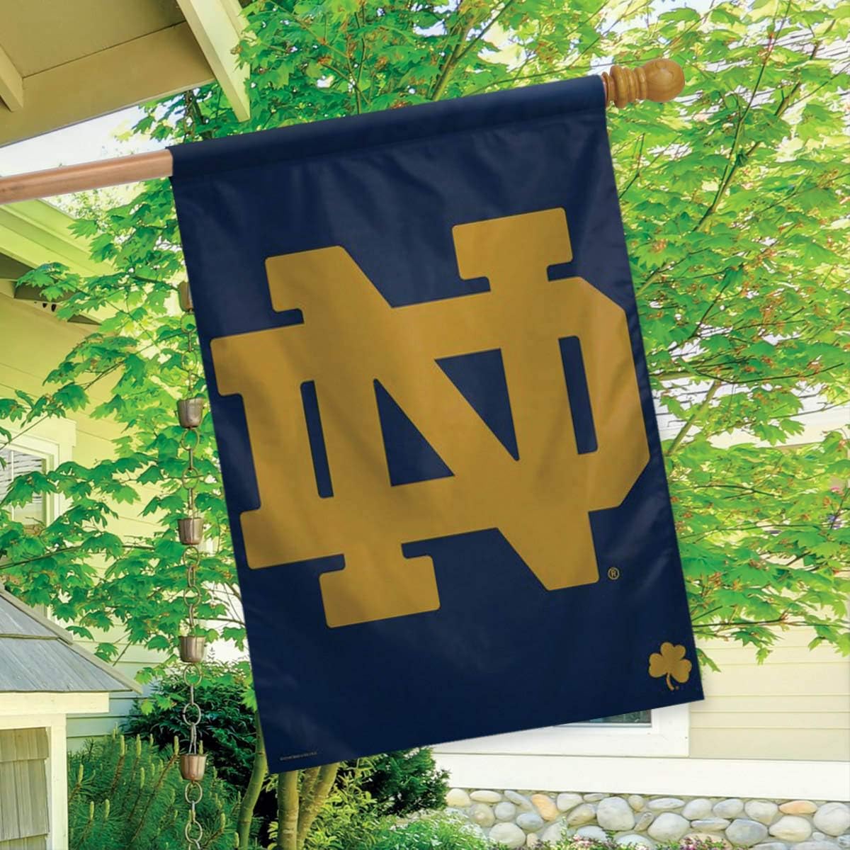 NCAA Notre Dame 20760014 Vertical Flag, Small, Black - Image 3