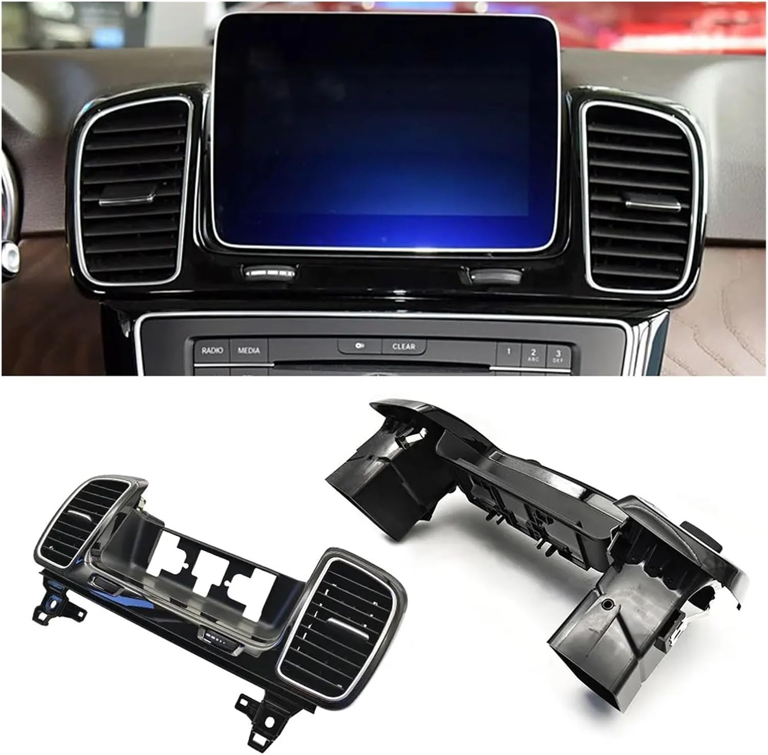 Car Air Grille Car Middle Vent Grille Air Conditioning Outlet Assembly Bennz GLE GLS Class W166 W292 2016-2019 GLE350 GLS450 1668306101