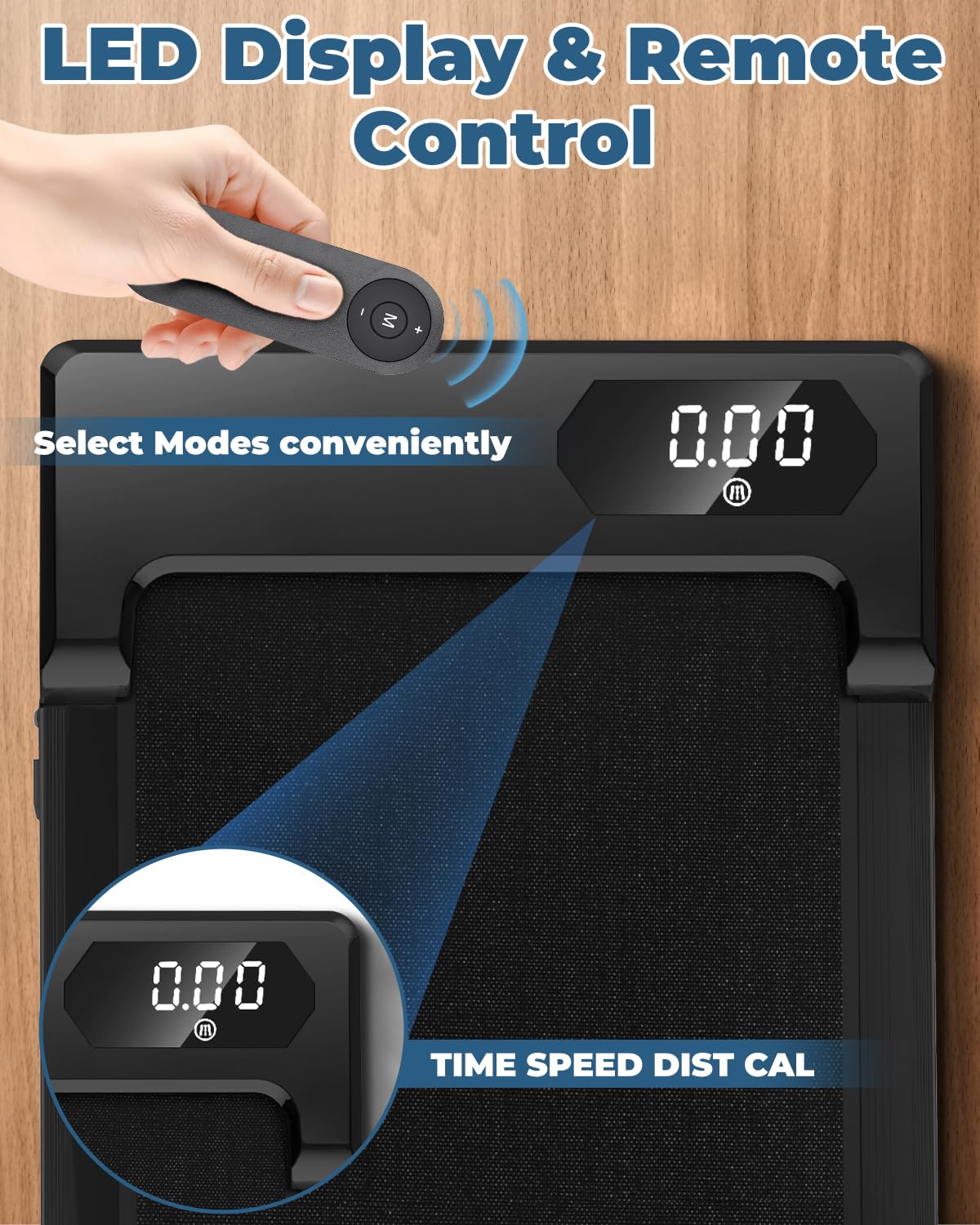 Tapis Roulant Pieghevole, Walking Pad Compatto e Silenzioso (<50 dB) - Tapis Roulant Elettrico per Casa e Ufficio, 120 kg, 1-8 km/h, 6° Inclinazione - Treadmill per Home Use