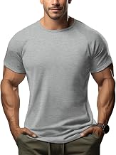 ineepor Merinos Tee Shirt Homme Manches Courtes Anti UV Coupe Ajustée | T-Shirt pour Sport, Running, Travail, Respirant, Cooling, Rouge, Noir, Gris