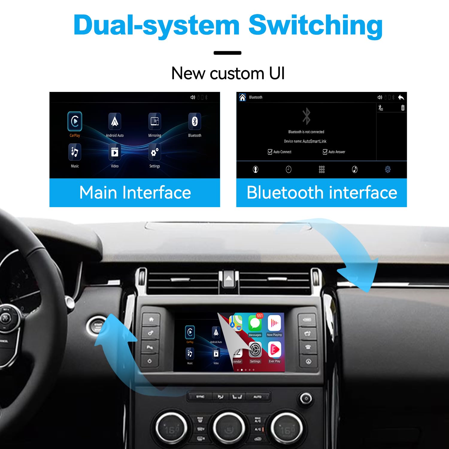 OEM Integrazione Senza fili CarPlay Android Auto Inteligente Scatola Ricevitore Modulo Per Land Rover/Jaguar Discovery Sport F-Space Harman, Interfaccia Ammodernamento Sistema