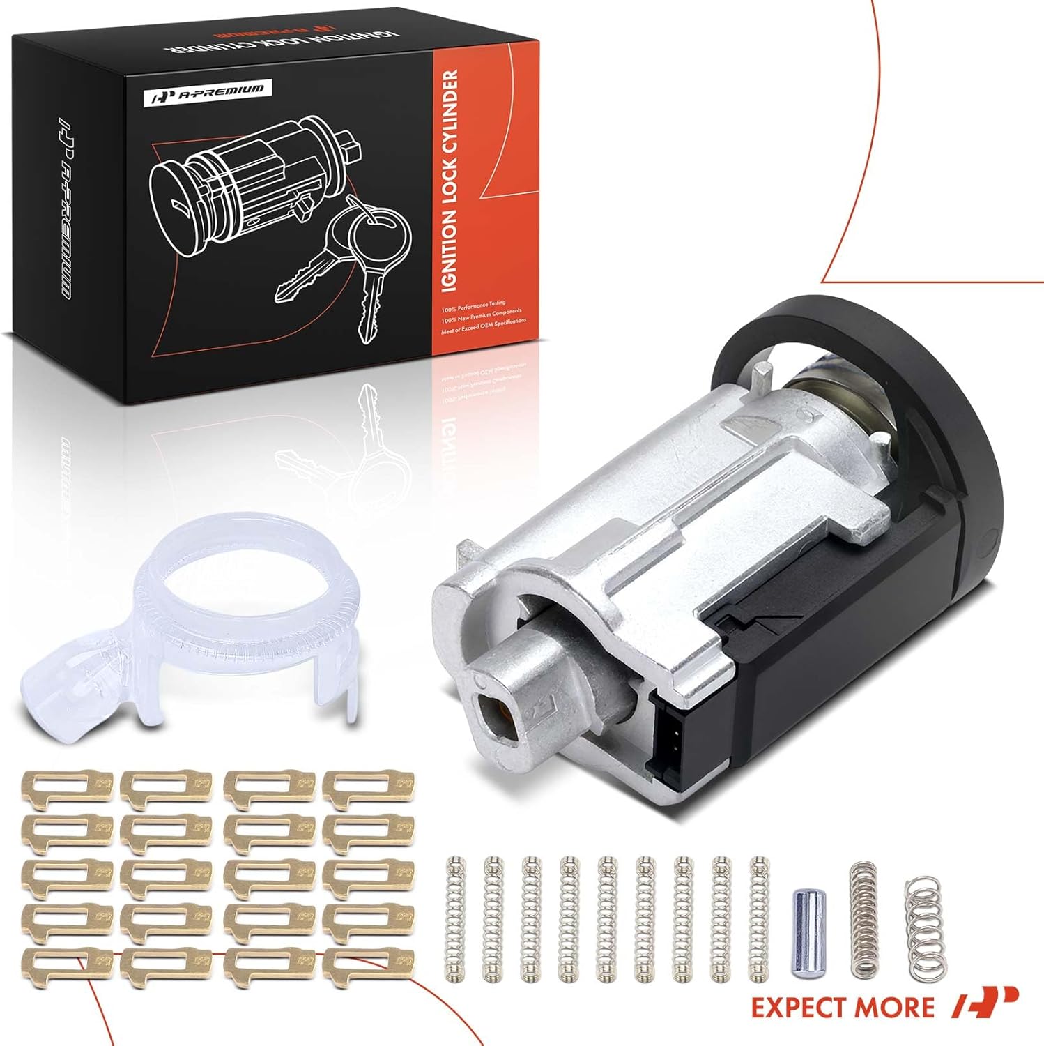 A-Premium Ignition Lock Cylinder Compatible with Oldsmobile & Pontiac Vehicles - Aurora 2001-2003, Bonneville 2000-2005