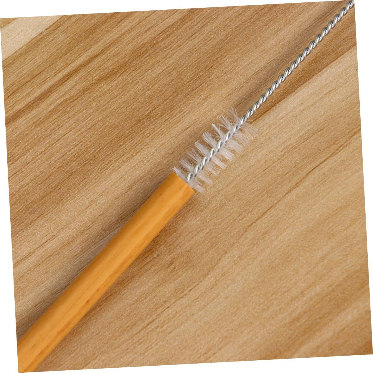 20 Pcs Natural Reusable Straws with Straw Brushes for Family Parties Outdoor Picnics Hiking Trips and Office Use Non-corrosive Material