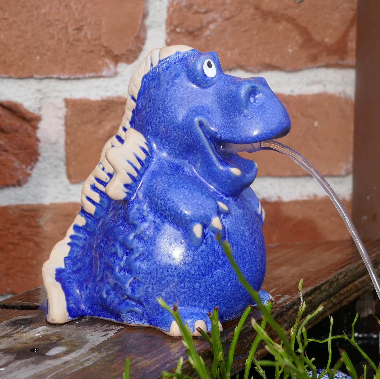 Storm's Gartenzaubereien Wasserspeier Drache mit Pumpe für Teiche- Miniteiche als für Balkon und Terrasse