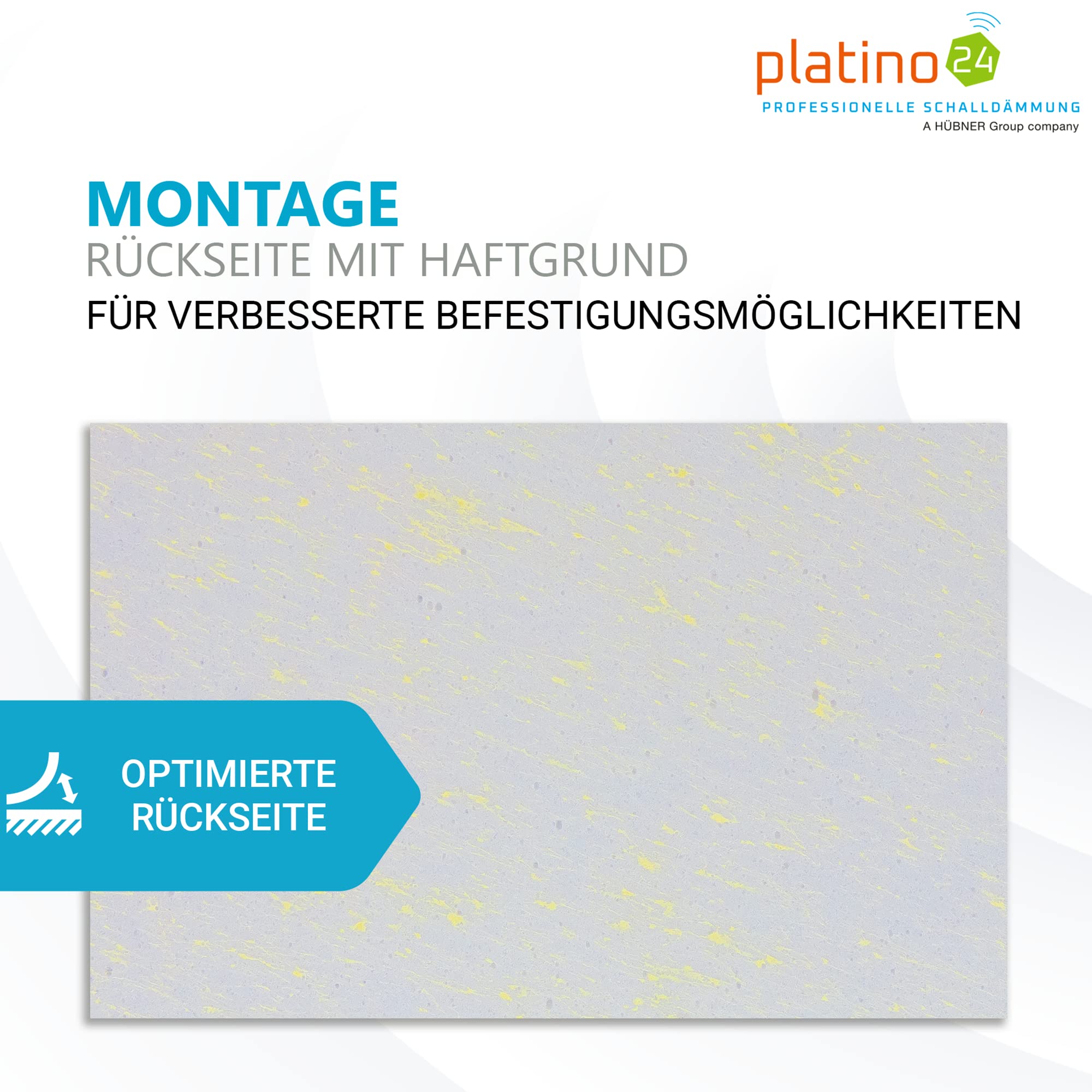 platino24 Akustikpaneele – 4er Set – 82,5x55x5cm – Schalldämmung – Hellgrau