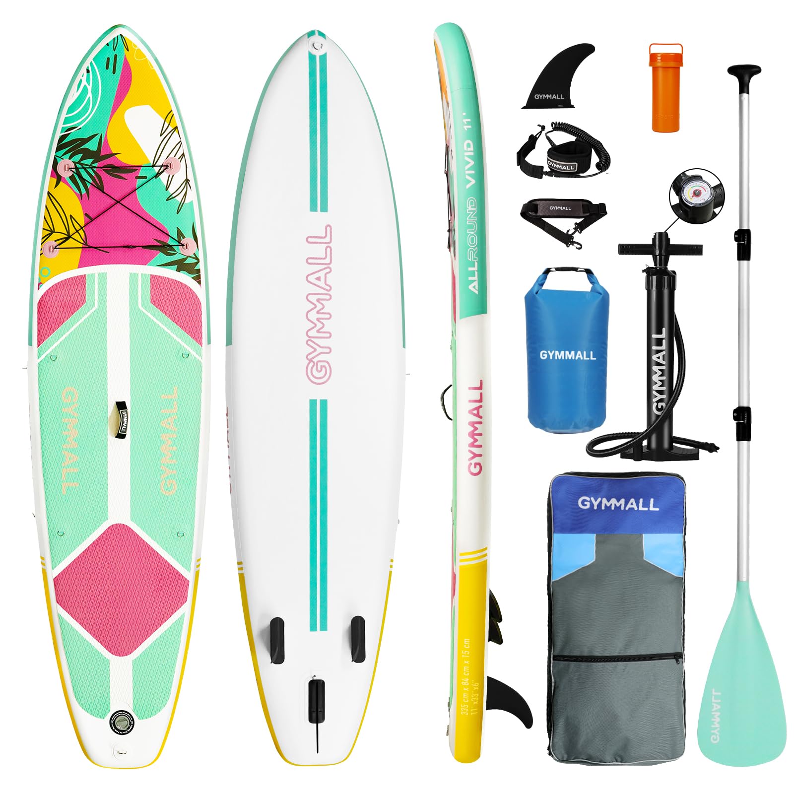 Paddle Board, Inflatable Stand Up SUP Paddle Boards for Adults & Youths of All Skill Levels, Wide & Non-Slip Deck Design Blow Up Paddleboards with Premium Accessories & Storage Bag