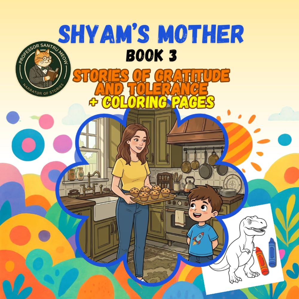 Shyam's Mother Book 3: Stories of Gratitude and Tolerance + Coloring Pages