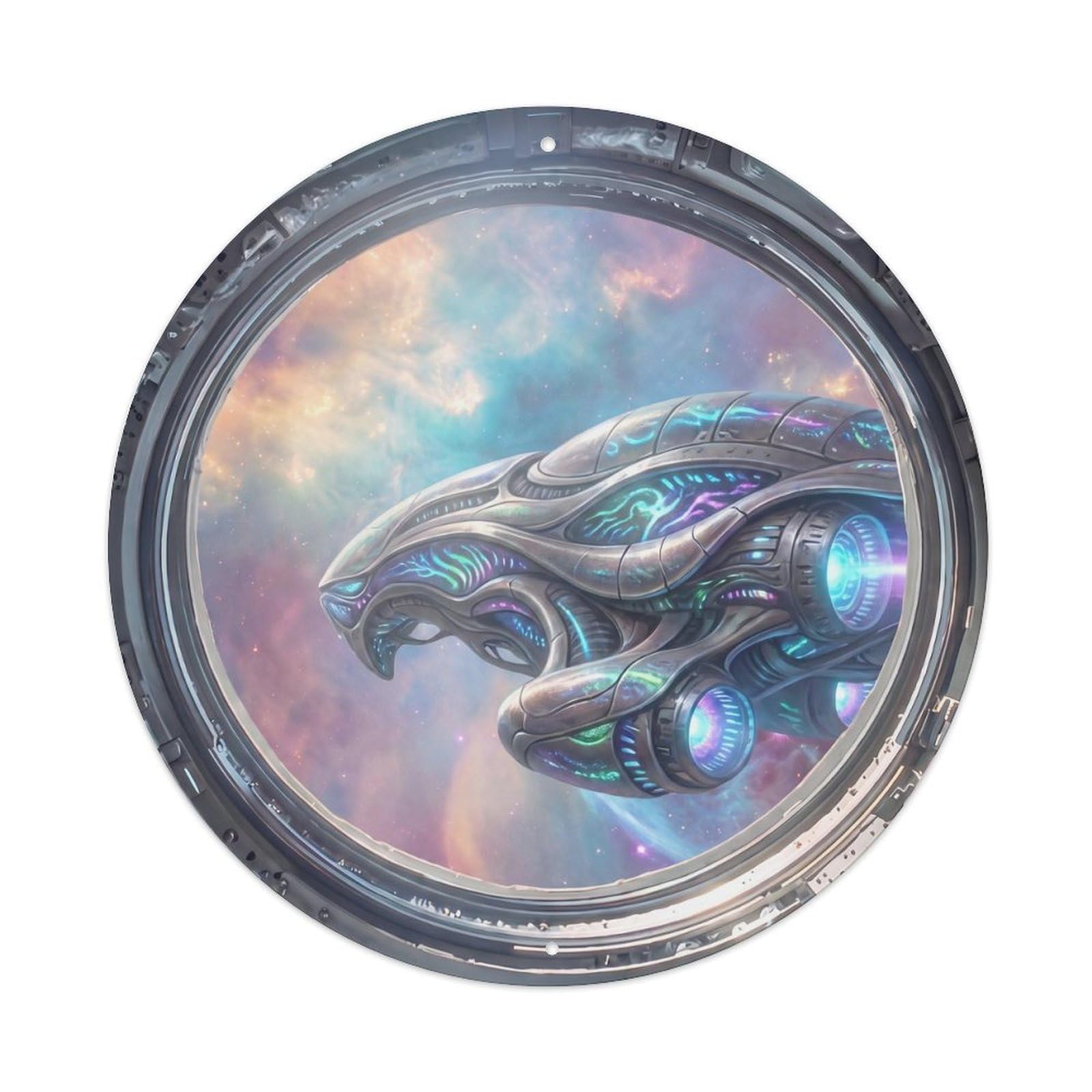 Organic Ship from Space Station Porthole Metal Tin Sign