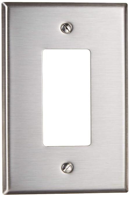 Leviton SO26 1-Gang Decora/GFCI Device Decora Wallplate, Device Mount, Stainless Steel
