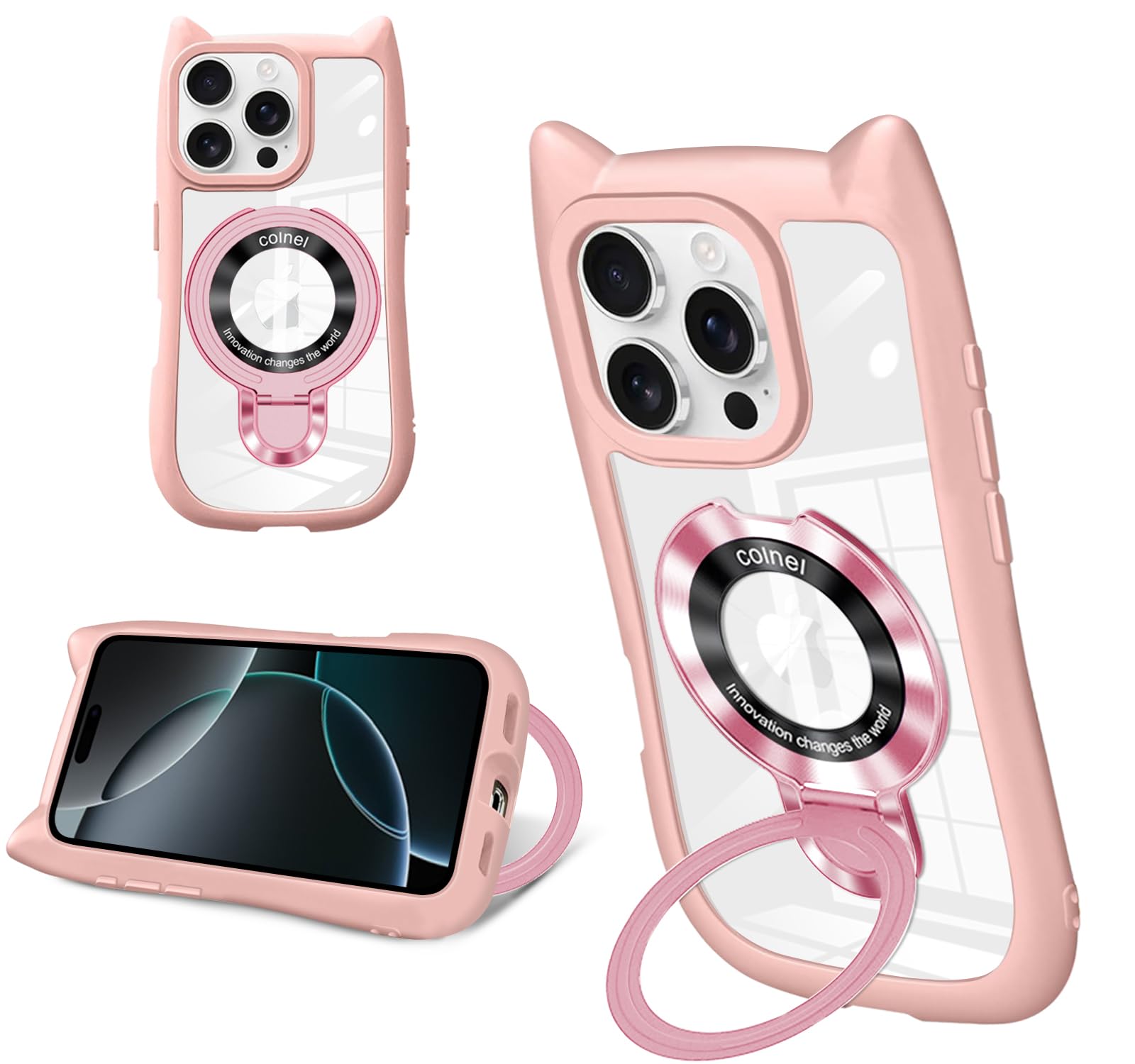 Amazon.co.jp: iPhone 16 Pro ケース クリア 縦横両対応 リング