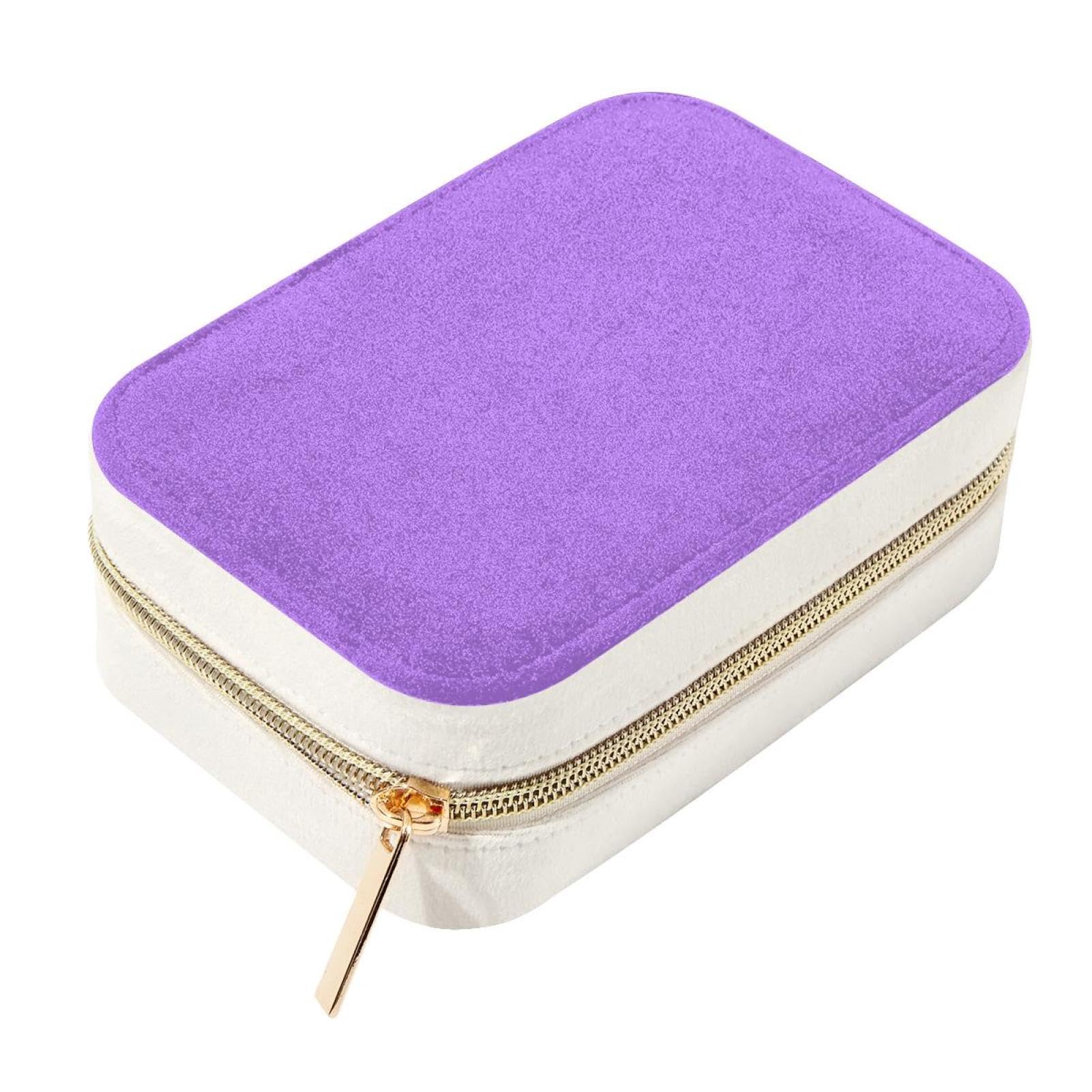 Boîte à bijoux de voyage en velours violet pour vos bagues et colliers