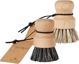 ENA Living Nordisches Design Topfbürsten Set- 2er Pack, FSC-Zertifiziertes Buchenholz, Stilvoll und Langlebig für den alltäglichen Gebrauch in der Küche und beim Putzen
