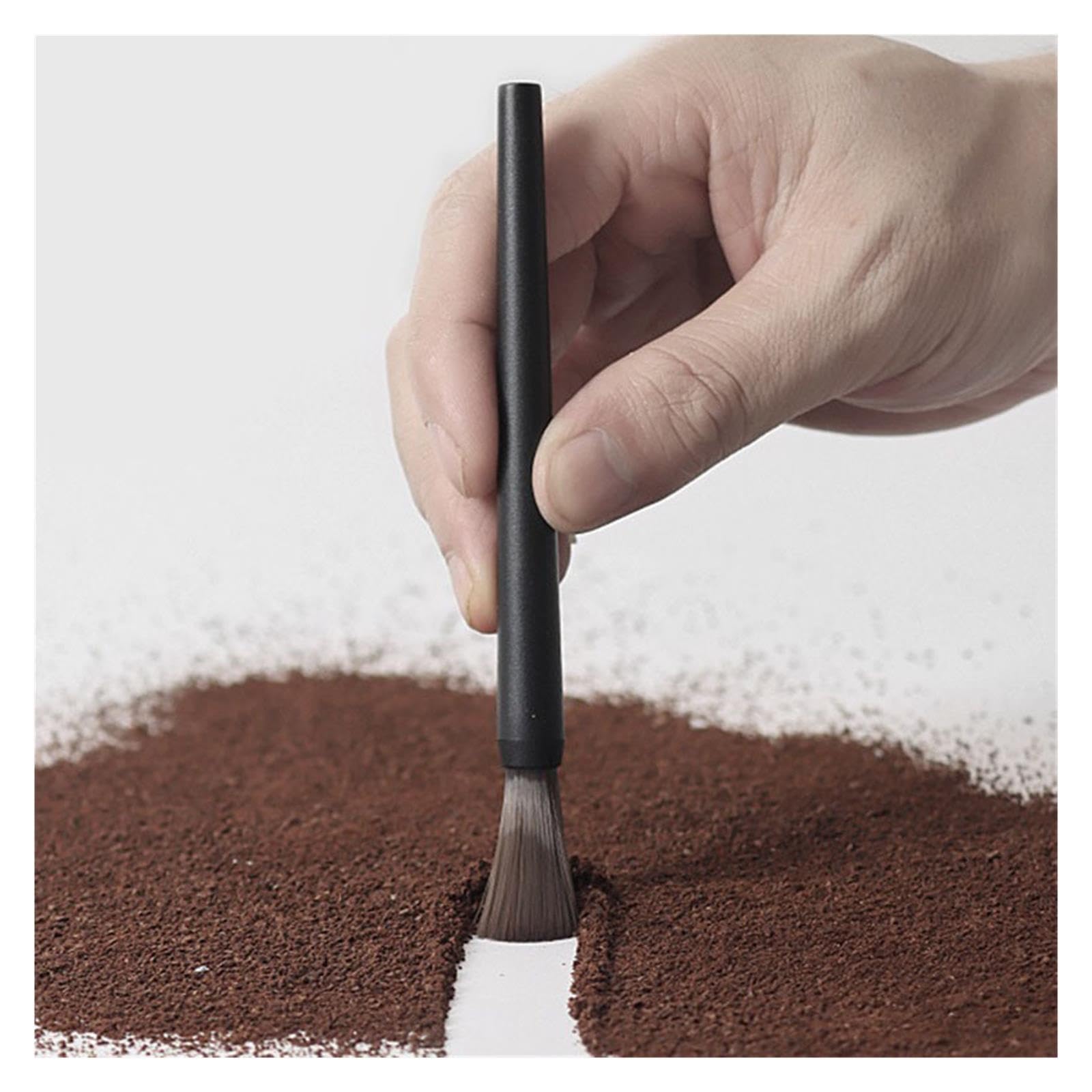 Spazzola pulizia caffe, setole morbide manico lungo, 13.5cm